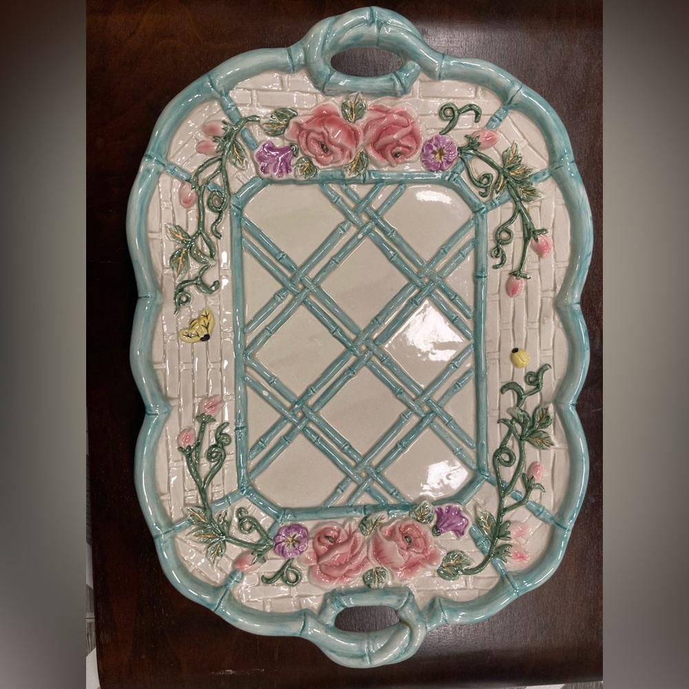 Vintage 1996 omnibus by Fitz and Floyd platter